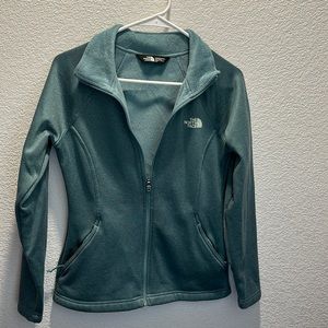 Teal plush North Face zip up